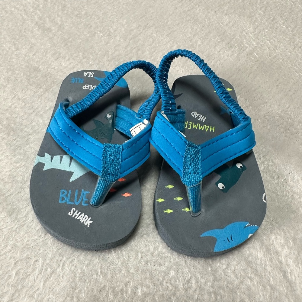 NWOT - Carter’s Baby Boy Shark Print Sandals - Sz. XXS / 1-2